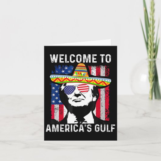 Retro Welkom in de Golf van Amerika Grappig Trump Kaart (Voorkant)