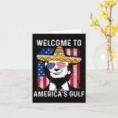 Retro Welkom in de Golf van Amerika Grappig Trump Kaart (Gele Bloem)
