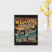 Retro Welkom terug Ik ben blij dat je hier bent te Kaart (Gele Bloem)