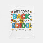 Retro Welkom Terug naar School Teacher Appreciatio Fleece Deken (Voorkant)