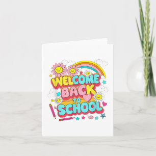 Retro Welkom Terug naar School Teacher Appreciatio Kaart
