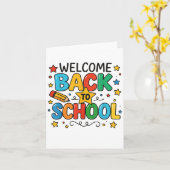 Retro Welkom Terug naar School Teacher Appreciatio Kaart (Gele Bloem)