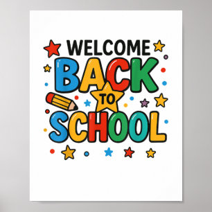 Retro Welkom Terug naar School Teacher Appreciatio Poster