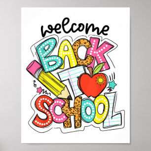 Retro Welkom Terug naar School Teacher Appreciatio Poster