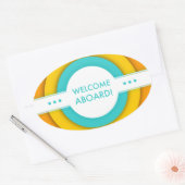 retro welkome aan boord ovale sticker (Envelop)