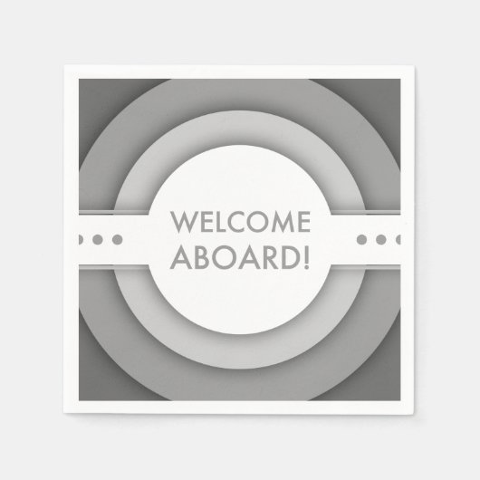 retro welkome aan boord servet (Voorkant)
