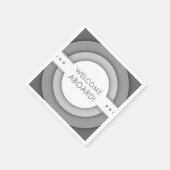 retro welkome aan boord servet (Hoek)