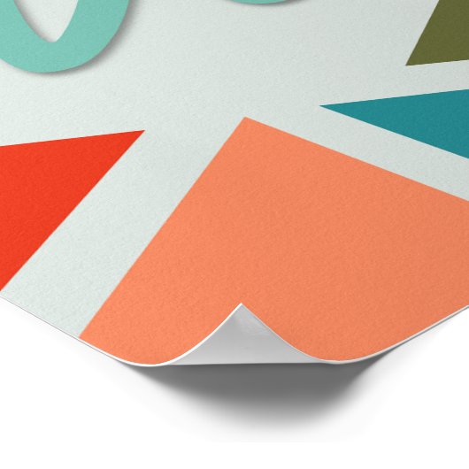 Retro Welkomstonderteken Poster (Hoek)