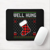 Retro Well Hung Ugly Christmas Sweater Couples Mat Muismat (Met muis)