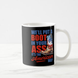 Retro We'll Put A Boot Western Cowgirl Usa Vlag 4t Koffiemok