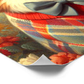 Retro Welsh Corgi Cardigan Schilderij Poster (Hoek)