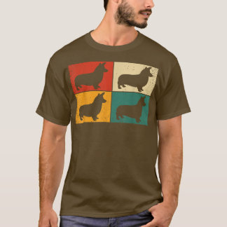 Retro Welsh Corgi Hondenliefhebber Novelty 1207 T-shirt
