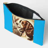 Retro Welsh Springer Spaniel Bruin Witte Kunst Etui (Open)