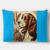 Retro Welsh Springer Spaniel Bruin Witte Kunst Etui (Achterkant)