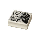 Retro Welsh Springer Spaniel Bruin Witte Kunst Rubberstempel (Stempel)