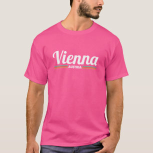 Retro Wenen Oostenrijk Cadeau Vintageravel Vakanti T-shirt