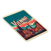 Retro Wenen stad Oostenrijk skyline geschenken Magneet (Rechterzijde)