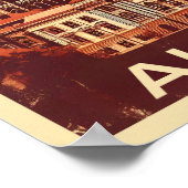 Retro Wenen stad Oostenrijk skyline geschenken Poster (Hoek)