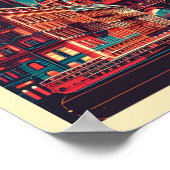 Retro Wenen stad Oostenrijk skyline geschenken Poster (Hoek)