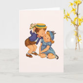 Retro Wenskaart van het Jubileum of van het Kaart (Gele Bloem)