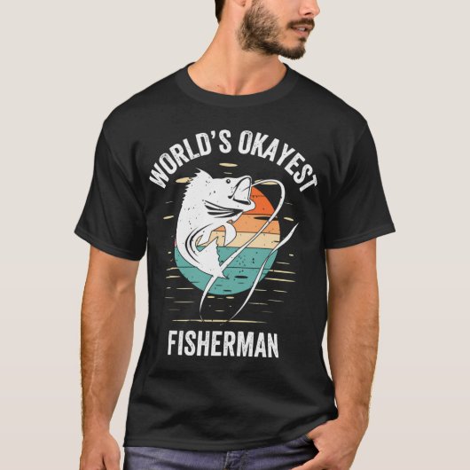 Retro Wereld Okayste Visser T-shirt (Voorkant)