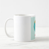 Retro Wereldbol Illustratie  Aarde Kaart Koffiemok (Links)