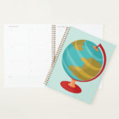 Retro Wereldbol Illustratie  Aarde Kaart Planner (Display)
