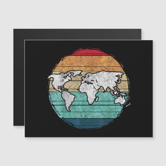 Retro-Wereldkaart (Voorkant / Achterkant)