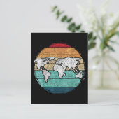 Retro-Wereldkaart (Staand voorkant)