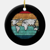 Retro-Wereldkaart Keramisch Ornament (Achterkant)