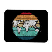 Retro-Wereldkaart Magneet (Horizontaal)