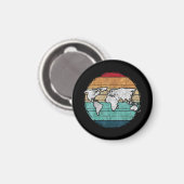 Retro-Wereldkaart Magneet (Voorkant / Achterkant)