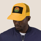 Retro-Wereldkaart Trucker Pet (In situ)