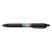 Retro-Wereldkaart Zwarte Inkt Pen (Bodem)