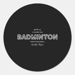 Retro Wereldkampioen Badminton Professioneel  Ronde Sticker