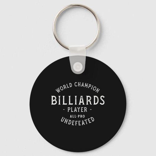 Retro wereldkampioen biljart sleutelhanger (Voorkant)