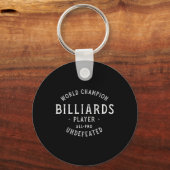 Retro wereldkampioen biljart sleutelhanger (Voorkant)