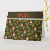 Retro Werelds Beste Oma Custom Robin Kaart (Gele Bloem)