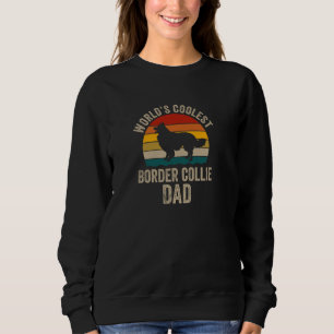 Retro Werelds Coolste Border Collie Vader Grappige Trui