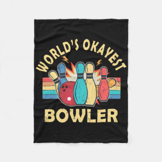 Retro Werelds Oké Bowlser Mannen Vrouwen Bowling L Fleece Deken