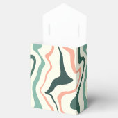 Retro wervelboog munt groen en roze bruiloft bedankdoosjes (Geopend)