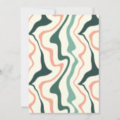Retro Wervelende Boog Mintgroene Roze Bewaar De Da Kaart (Achterkant)