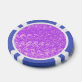 Retro wervelingen Lavendel Paarse Pokerchips (Enkel)