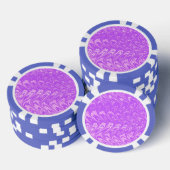 Retro wervelingen Lavendel Paarse Pokerchips (Opstapeling)