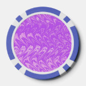 Retro wervelingen Lavendel Paarse Pokerchips (Achterkant)