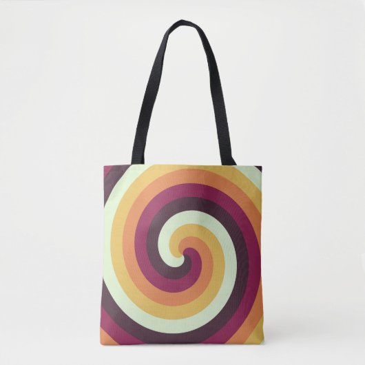 retro-wervelvortex tote bag (Voorkant)