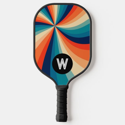 Retro wervelwind kleurrijk pickleball paddle (Achterkant)