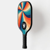 Retro wervelwind kleurrijk pickleball paddle (Links)