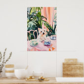 Retro West Highland White Terrier Poster, Westie Poster (Keuken)