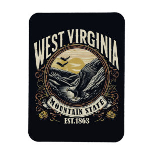 Retro West Virginia Magneet